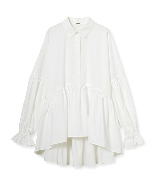 Mila Owen（ミラオーウェン）の「シャツ衿ボリュームブラウス（シャツ
