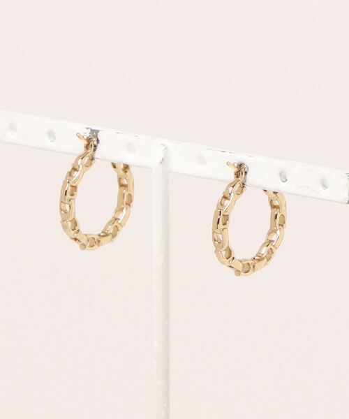 COACH（コーチ）の「シグネチャー チェーン スモール フープ ピアス