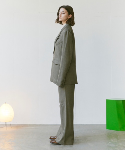 soerte（ソエルテ）の「Design tack wide flared pants/デザインタック