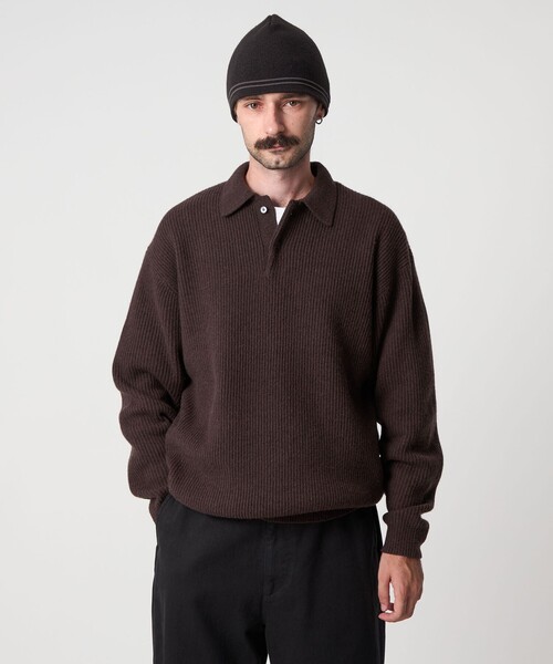 セール】＜Steven Alan＞ オーストラリアンラムズウール ポロカラー