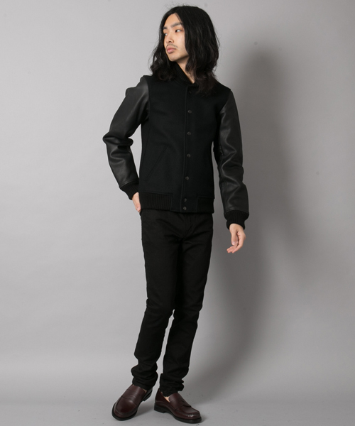 AMERICAN RAG CIE（アメリカンラグシー）の「袖レザー切替 メルトン