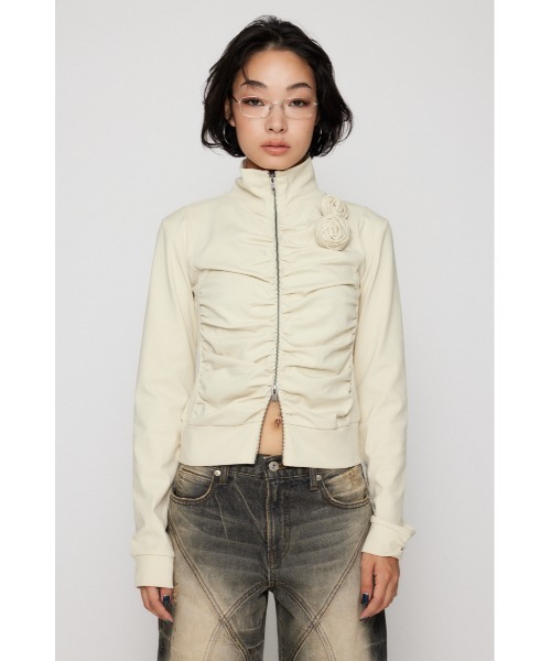 FRONT ZIP GATHER トップス（Tシャツ/カットソー）｜LAGUA GEM