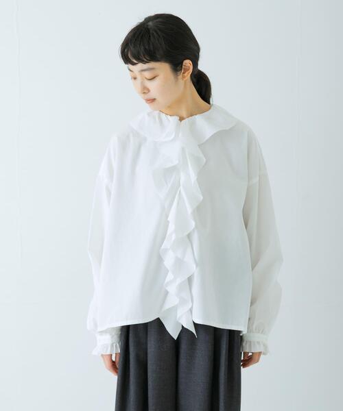 コットンフリルカラーシャツ（シャツ/ブラウス）｜かぐれ（カグレ）の