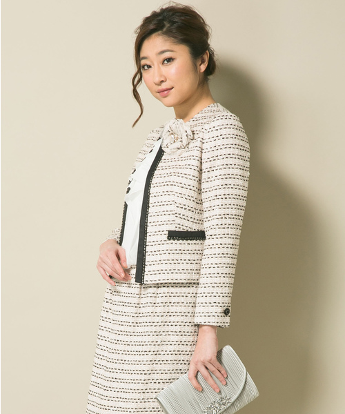23区（ニジュウサンク）の「ブライトミックスツイード ジャケット
