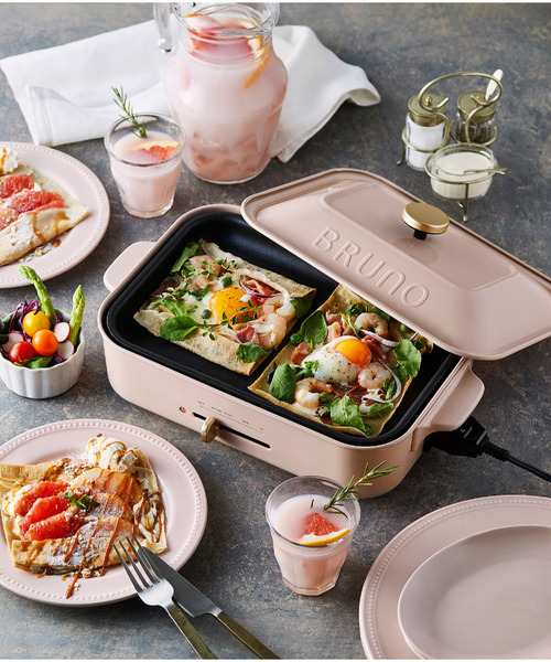 限定カラー】コンパクト ホットプレート ブルー グレー ピンク