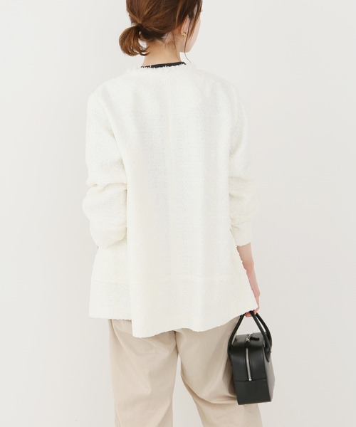 IENA（イエナ）の「Marin Tweed ジャケット.S（ノーカラージャケット