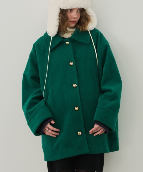 Unitage（ユニテージ）の「金釦ミドルコート（ステンカラーコート