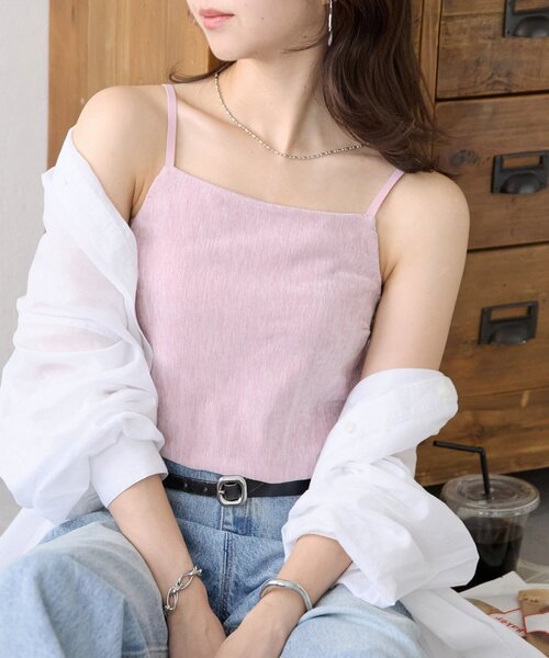 サイズ展開あり】杢ベロアカップ付キャミソール（キャミソール