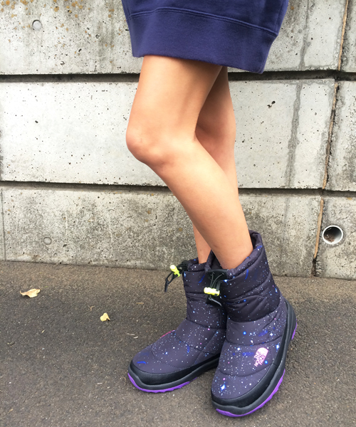 X-girl（エックスガール）の「X-girl×THE NORTH FACE Nuptse bootie