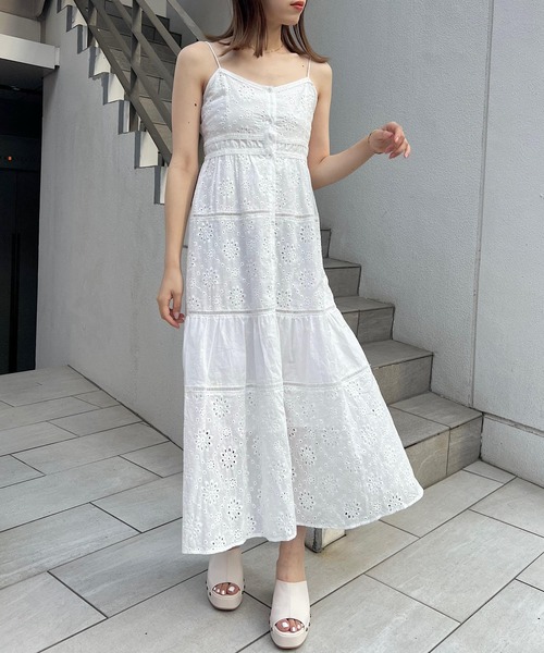 セール】コットンレース2wayキャミワンピース（ワンピース）｜Chico