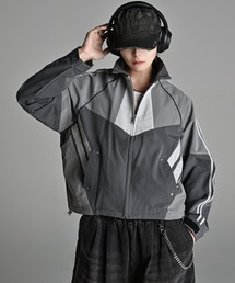 FCRBBristolナイロンジャケット黒/グレー メンズのナイロンジャケット