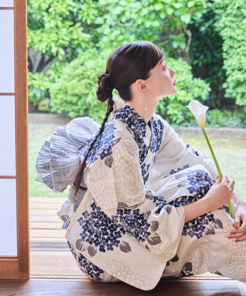 hinari（ヒナリ）の「hinari × utatane浴衣セット 紫陽花（浴衣）」 - WEAR