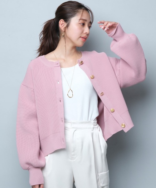 JUSGLITTY（ジャスグリッティー）の「マルチ釦カーデ（ニット/セーター