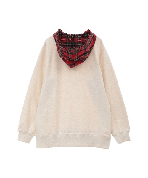 PINK HOUSE（ピンクハウス）の「タータンチェックフード付きロゴ