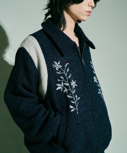 Camphor wood（カンファーウッド）の「flower embroidery lame tweed