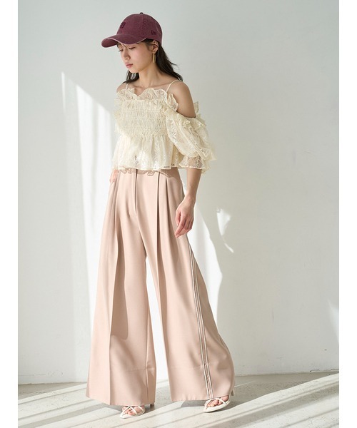 SNIDEL（スナイデル）の「Sustainableギャザーオフショルブラウス