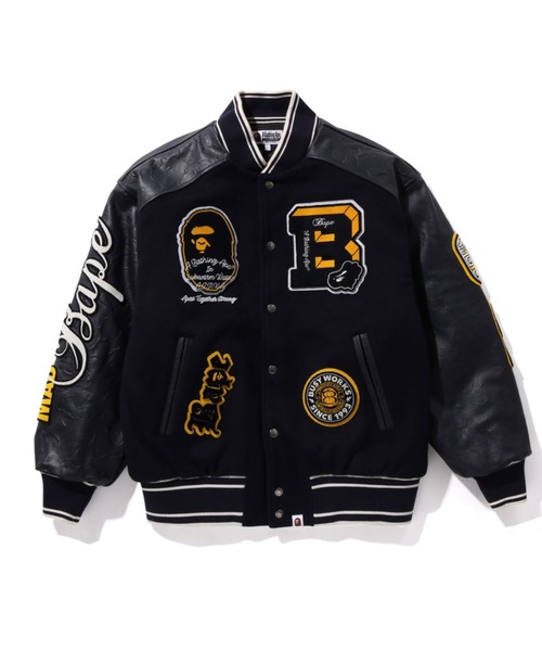 A BATHING APE（アベイシングエイプ）の「BAPE PATCH VARSITY JACKET M