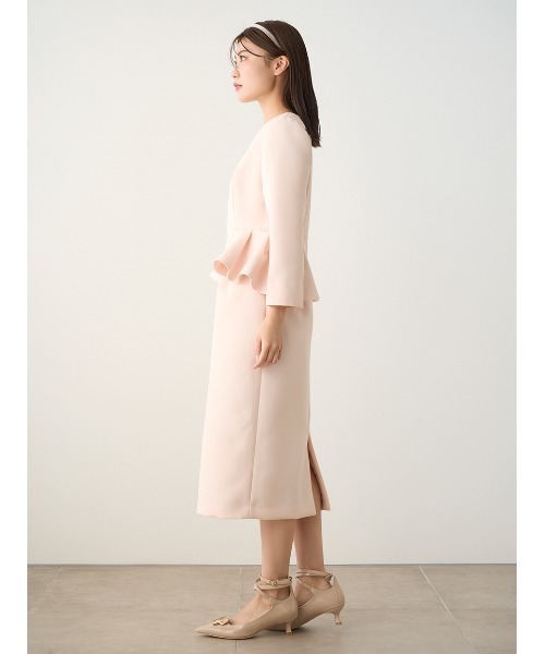 CELFORD（セルフォード）の「ロングスリーブペプラムタイトワンピース