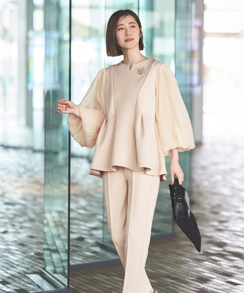 セール】オケージョンドレス 結婚式 洗える ストレッチ ｜ シアー