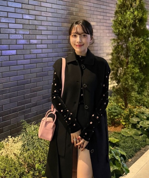 FLOWER VELOR TOPS（フラワーベロアトップス）（Tシャツ/カットソー