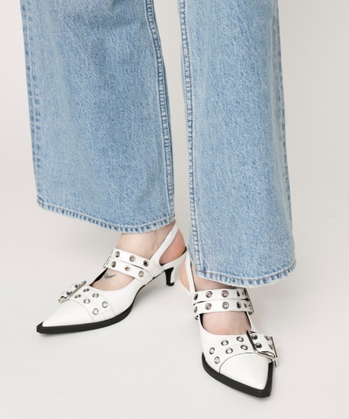 セール】【再入荷】POINTED TOE BELTED SANDAL ポインテッド