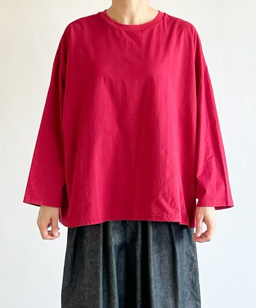 HARVESTY / ハーベスティー BACK PLEATS L/S TEE ORGANIC COTTON