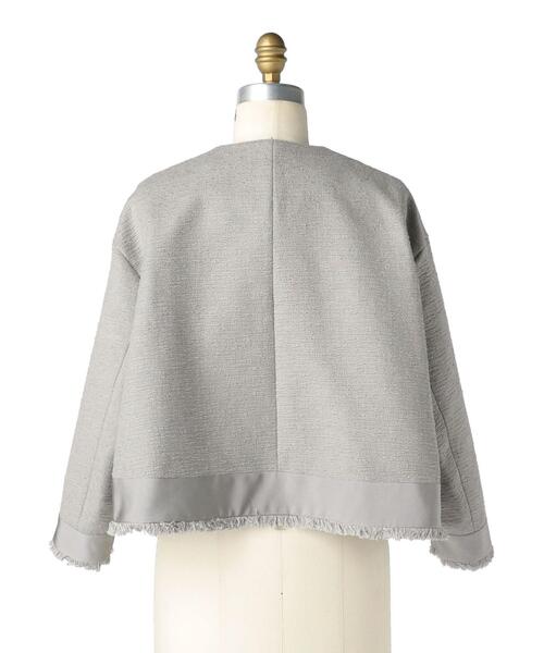 Drawer（ドゥロワー）の「Drawer フリンジノーカラージャケット（ノー