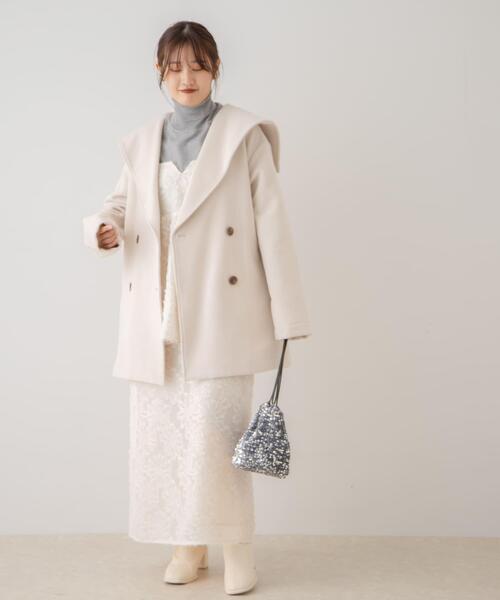 HEYUMM（ヘユム）の「ビッグカラーミディコート（チェスターコート