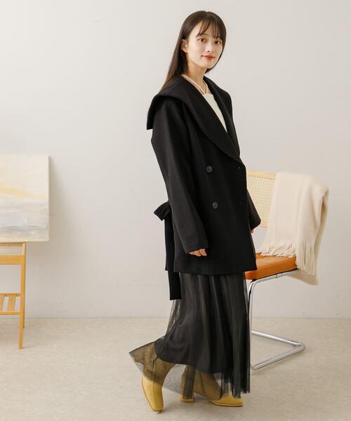 HEYUMM（ヘユム）の「ビッグカラーミディコート（チェスターコート