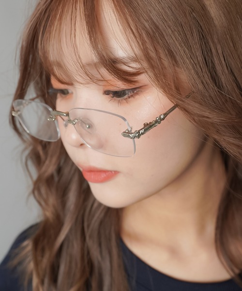 フレームレス/リムレスメガネ/韓国っぽギークシック/ユニセックス