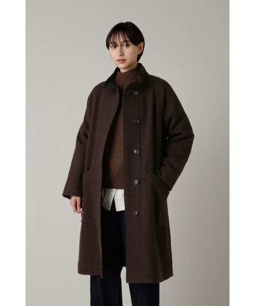 MHL.（エムエイチエル）の「BASIC WOOL MELTON（ステンカラーコート