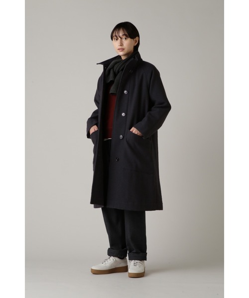 MHL.（エムエイチエル）の「BASIC WOOL MELTON（ステンカラーコート