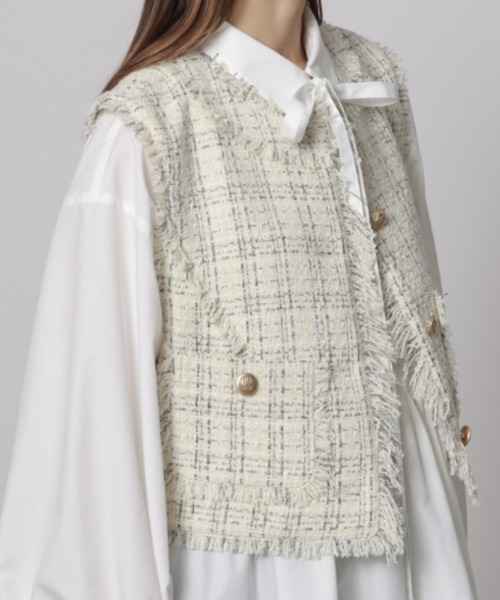 CADUNE（カデュネ）の「ボウ付きシャツチュニック（シャツ/ブラウス