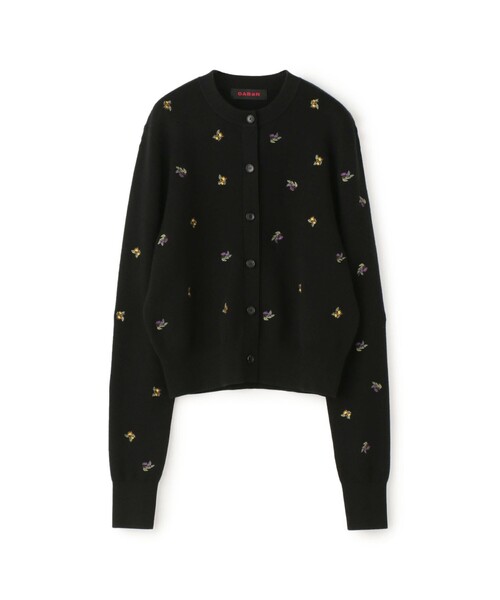 caban（キャバン）の「□コットンカシミヤ エンブロイダリークルー