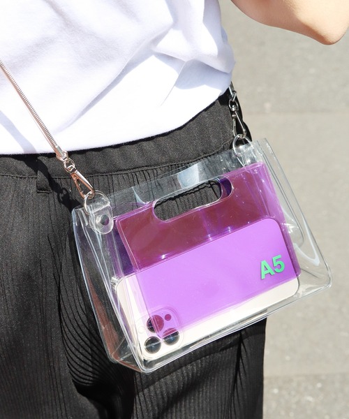 nana-nana/ナナナナ A5/A6 (PVC) クリアハンドバッグ ショルダーバック