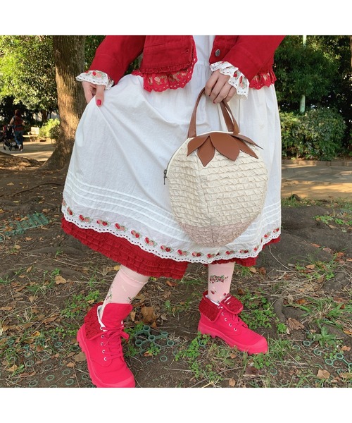 PINK HOUSE（ピンクハウス）の「いちごフリルバッグ（トートバッグ