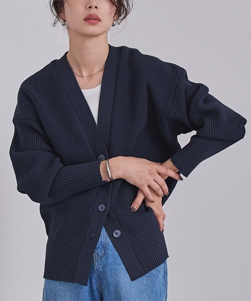 セール】Vネックボリュームスリーブニットカーディガン（カーディガン