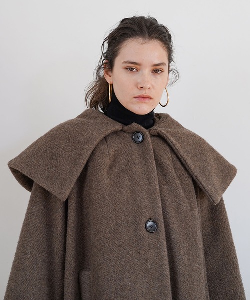 CLANE（クラネ）の「【CLANE(クラネ)】ビッグカラーフレアコート