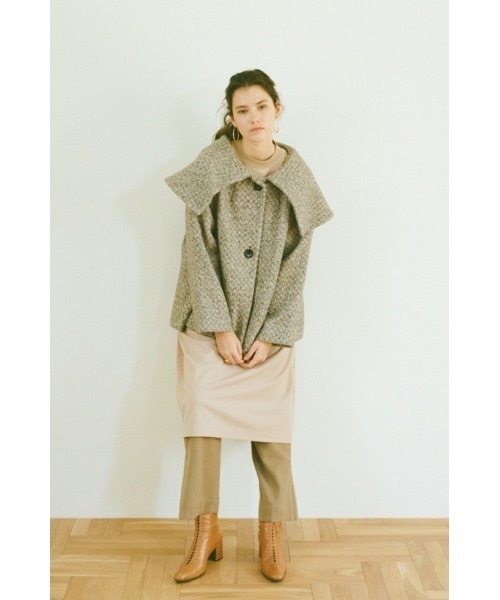 CLANE（クラネ）の「【CLANE(クラネ)】ビッグカラーフレアコート