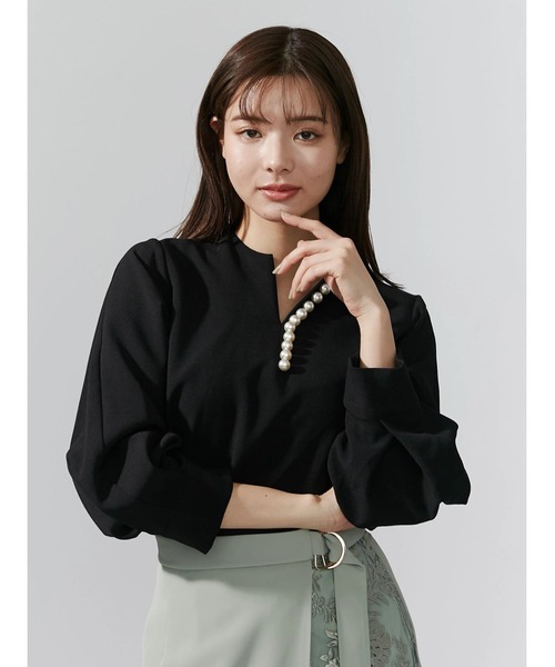 TONAL（トーナル）の「パールキーネックブラウス（シャツ/ブラウス