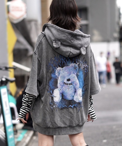 TRAVAS TOKYO/トラバス トーキョー』くま耳ZIPパーカー/ジップアップ