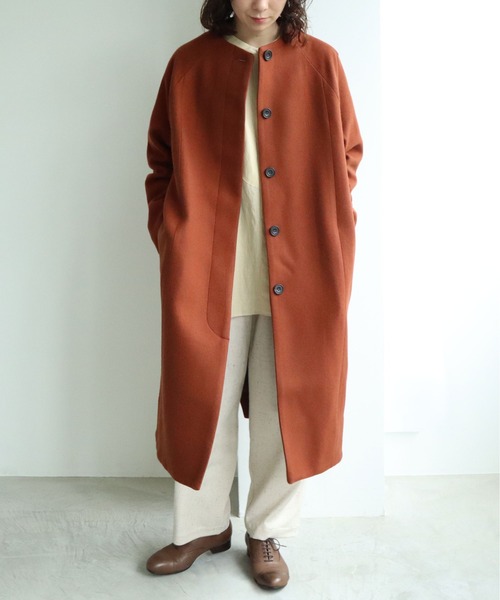 yuni（ユニ ）の「super100 Wool ラグランコクーンコート（その他