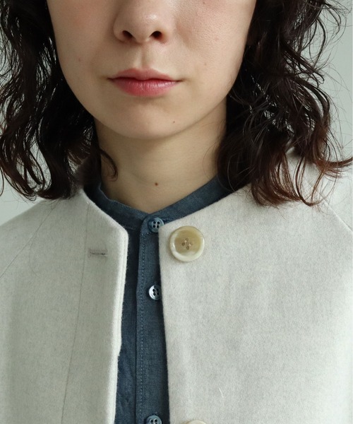 yuni（ユニ ）の「super100 Wool ラグランコクーンコート（その他