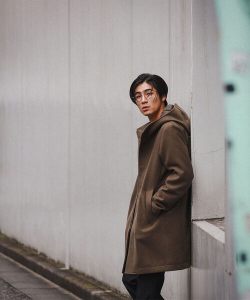 BEAMS（ビームス）の「BEAMS / フリース メルトン フードジップ コート