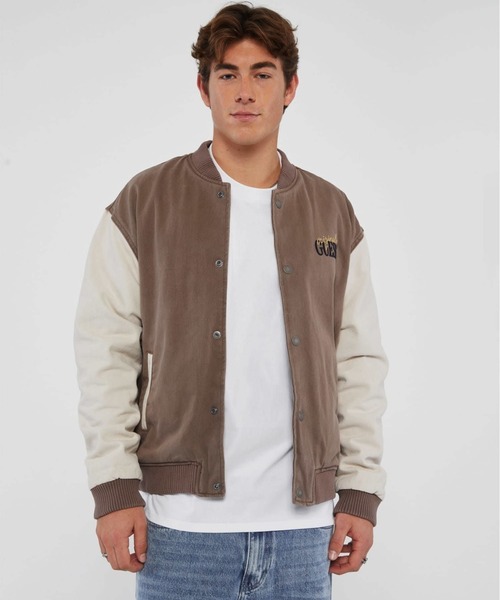 GUESS Originals Sanded-Denim Varsity Jacket ジャケット/アウター