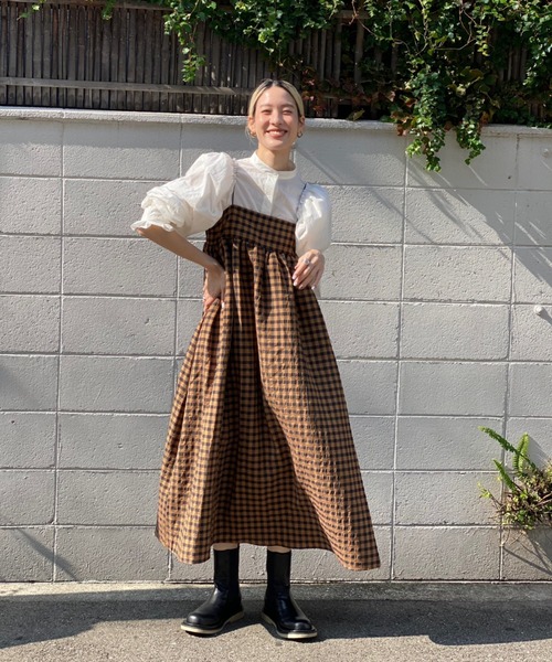 TODAYFUL（トゥデイフル）の「ギンガムチェックキャミソールドレス