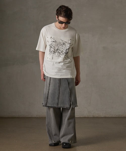 GRANCY】Fringedesign Denim Skirt / フリンジデザイン デニム