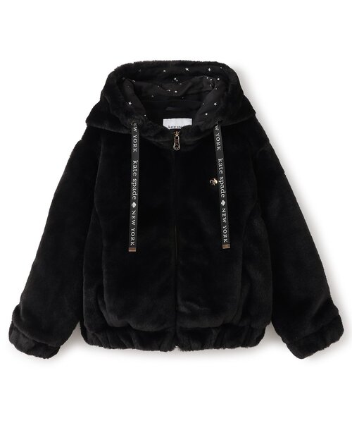 セール】フードつきフェイクファージャケット（ブルゾン）｜kate spade