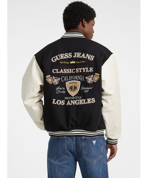 GUESS JEANS Letterman Jacket ジャケット スタジャン | GUESS(ゲス