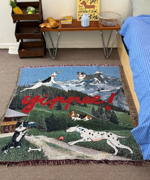 セール】Dog Paradise Tapestry Blanket（ブランケット）｜Made in I